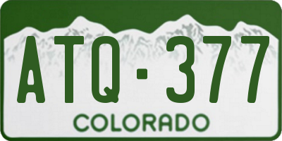 CO license plate ATQ377