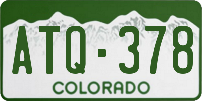 CO license plate ATQ378
