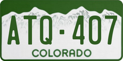 CO license plate ATQ407