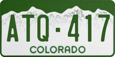 CO license plate ATQ417