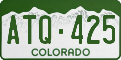 CO license plate ATQ425