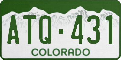 CO license plate ATQ431