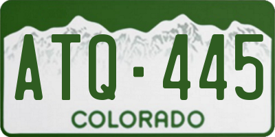 CO license plate ATQ445