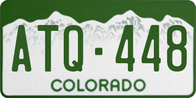 CO license plate ATQ448