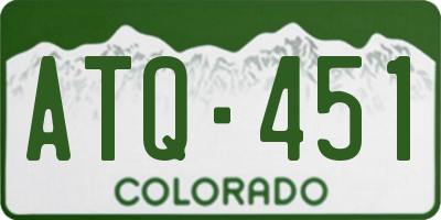 CO license plate ATQ451