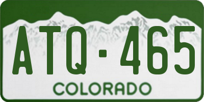 CO license plate ATQ465