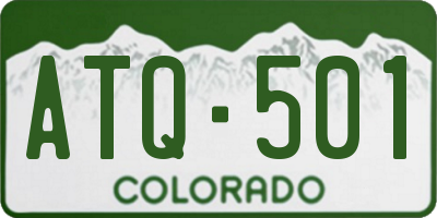 CO license plate ATQ501