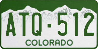 CO license plate ATQ512
