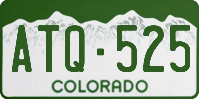 CO license plate ATQ525