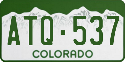 CO license plate ATQ537