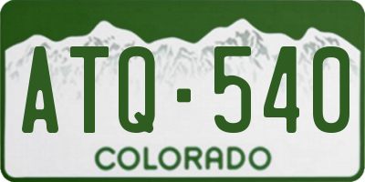 CO license plate ATQ540