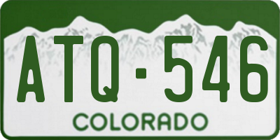 CO license plate ATQ546