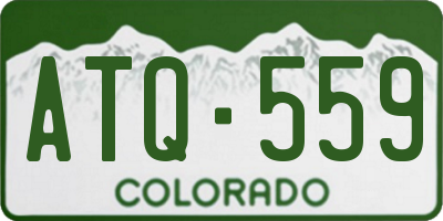 CO license plate ATQ559