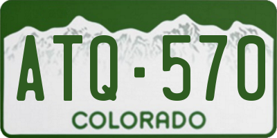 CO license plate ATQ570