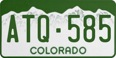 CO license plate ATQ585