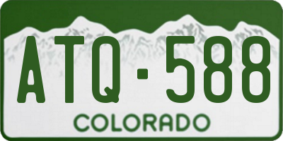 CO license plate ATQ588