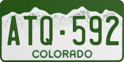 CO license plate ATQ592