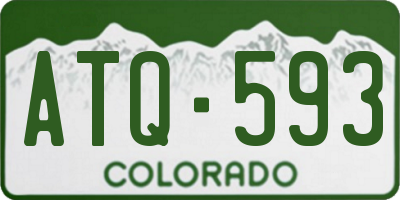 CO license plate ATQ593