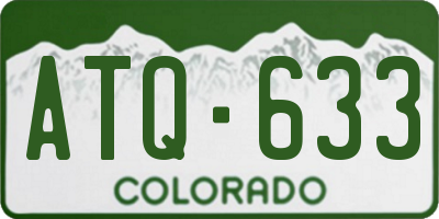 CO license plate ATQ633