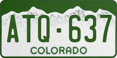 CO license plate ATQ637
