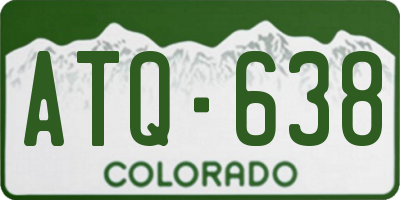 CO license plate ATQ638