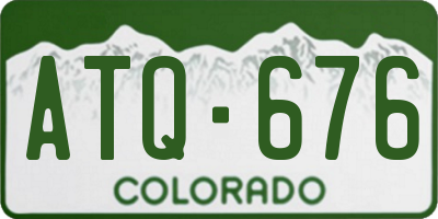 CO license plate ATQ676