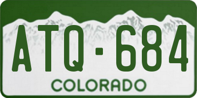 CO license plate ATQ684