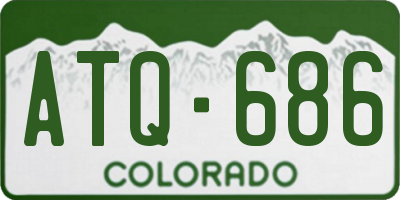 CO license plate ATQ686