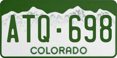 CO license plate ATQ698