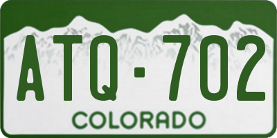 CO license plate ATQ702