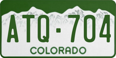 CO license plate ATQ704