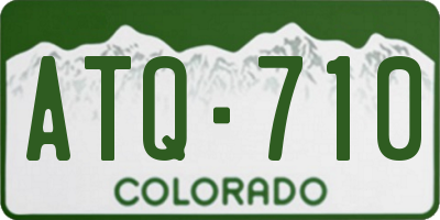 CO license plate ATQ710