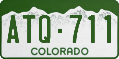 CO license plate ATQ711