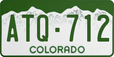 CO license plate ATQ712