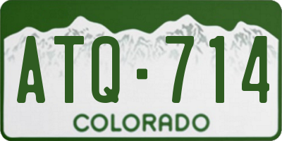 CO license plate ATQ714