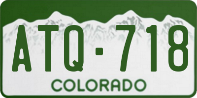 CO license plate ATQ718