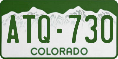 CO license plate ATQ730