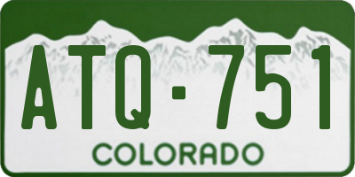 CO license plate ATQ751