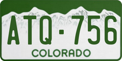 CO license plate ATQ756