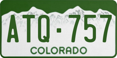 CO license plate ATQ757