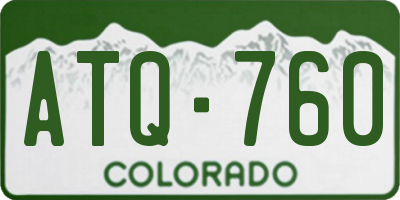 CO license plate ATQ760