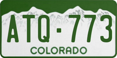 CO license plate ATQ773