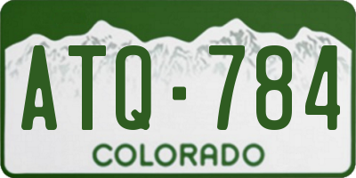CO license plate ATQ784
