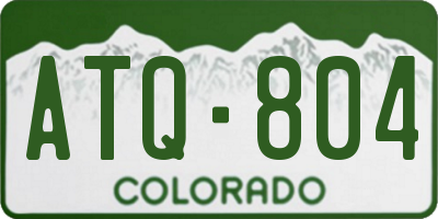 CO license plate ATQ804