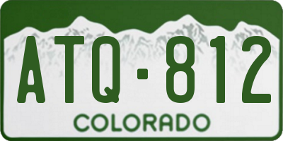 CO license plate ATQ812