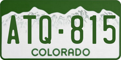 CO license plate ATQ815