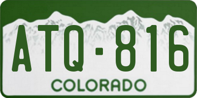 CO license plate ATQ816
