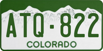 CO license plate ATQ822