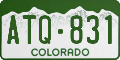 CO license plate ATQ831