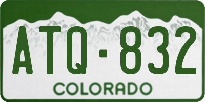 CO license plate ATQ832